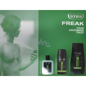 Str8 FR34K Aftershave 50 ml + Deodorant Spray 150 ml + Duschgel 250 ml, Kosmetikset für Männer
