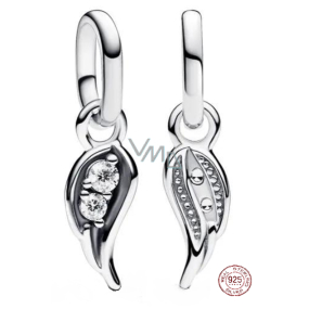 Charms Sterling Silber 925 Engelsflügel - Mini Medaillon, Anhänger für Liebesarmband