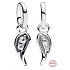 Charms Sterling Silber 925 Engelsflügel - Mini Medaillon, Anhänger für Liebesarmband
