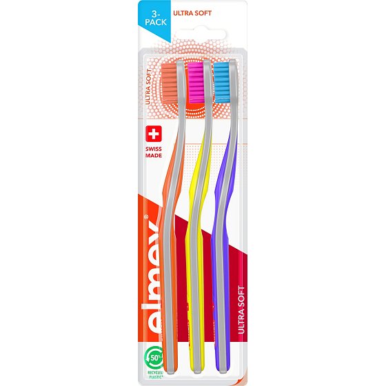 Elmex Ultra Soft Zahnbürste, extra weich, 3 Stück