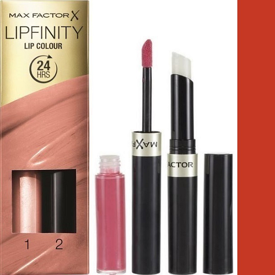 Max Factor Lipfinity Lip Colour Lippenstift und Glanz 140 Charming 2,3 ml und 1,9 g