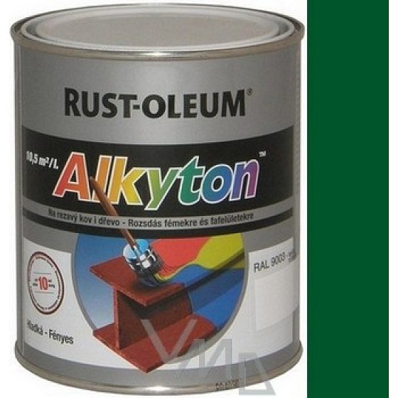 Alkyton Korrosionsschutzfarbe für Metall und Holz Ral 6005 Moosgrün glänzend 0,75 l