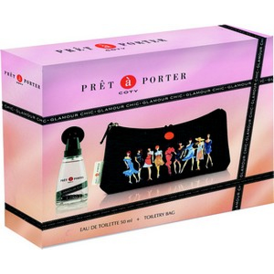 Pret und Porter Glamour Chic Eau de Toilette 50 ml + Toilettentasche, Geschenkset