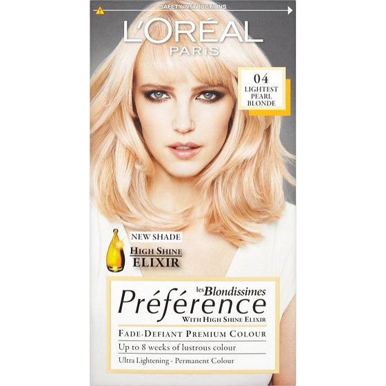Loreal Paris Préférence Blondissimes Haarfarbe B04 sehr hellblonde Perle