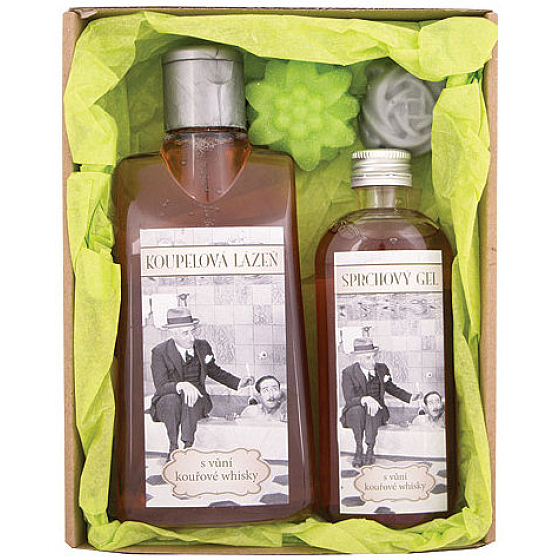 Bohemia Gifts Gentleman Spa Badewanne 200 ml + Duschgel 100 ml + 2x handgemachte Seife