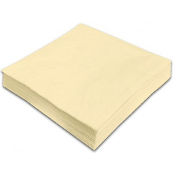 Gastro Papierservietten 2-lagig 33 x 33 cm 50 Stück beige gefärbt