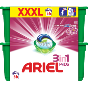 Ariel Touch von Lenor Fresh 3 in 1 Gelkapseln zum Waschen von Kleidung 56 Stück 1674,4 g