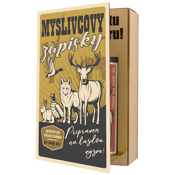 Bohemia Gifts For hunters Duschgel 250 ml + Shampoo für Haare 250 ml Buch Kosmetikset Buch