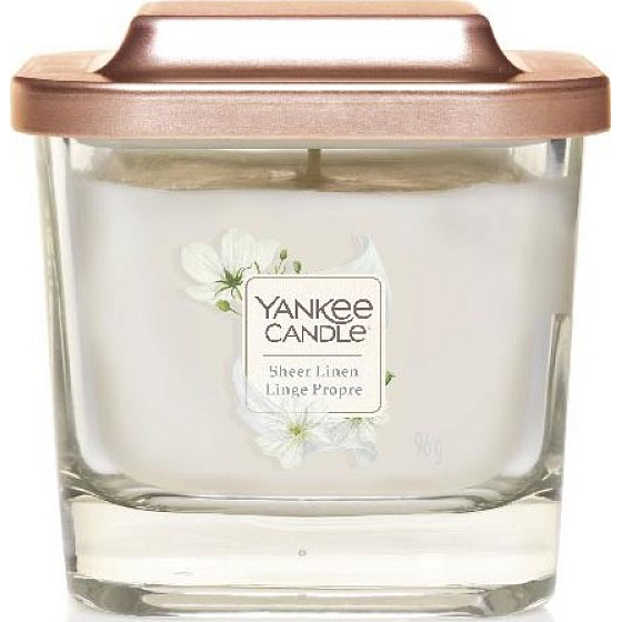 Yankee Candle Sheer Linen - Reines Leinen Soja Duftkerze Elevation Kleines Glas 1 Docht 96 g
