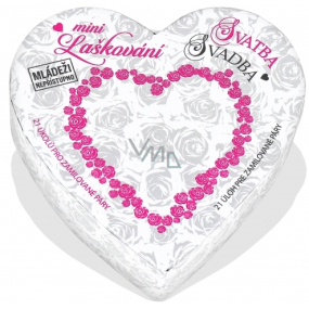Albi Mini Laškování - Wedding kleines Herz voller Inspiration für das Partnerleben, enthält 21 Schriftrollen mit Inspiration, für 2 Spieler, Altersempfehlung ab 18 Jahren