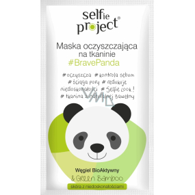 Selfie Project BravePanda reinigende textile Gesichtsmaske 15 ml