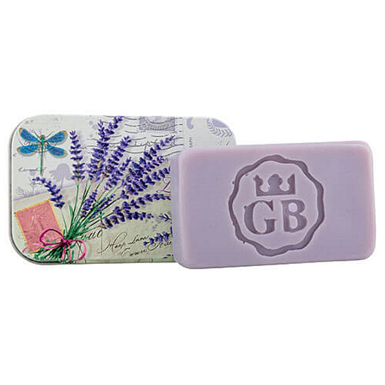 Böhmen Geschenke Lavendel handgemachte Toilettenseife mit Glycerin in einer Blechdose 80 g