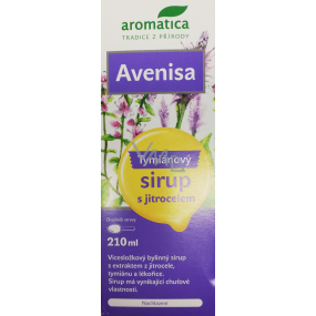 Aromatica Avenisa Thymian Kräutersirup mit Wegerich fördert die normale Funktion der Atemwege, hilft beim Auswurf effektiver, 210 ml für Kinder über 10 Jahre
