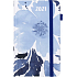 Albi Diary 2021 Tasche mit Gummiband Blaue Blüten 15 x 9,5 x 1,3 cm