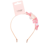 Richstar Zubehör Stirnband mit weißen und rosa Blüten