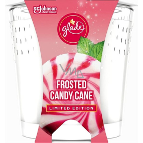 Glade Frosted Candy Cane mit dem Duft von Vanillecreme und Pfefferminz-Duftkerze in einem Glas, Brenndauer bis zu 32 Stunden 129 g