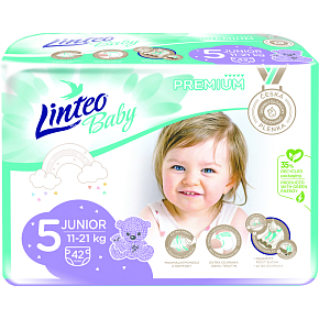 Linteo Baby Premium Junior Windeln 11 bis 21 kg, 42 Stk