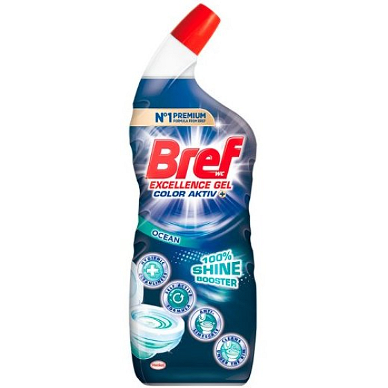 Bref Excellence Gel Color Aktiv Ocean Anti-Kalk flüssiges Toilettengel 700 ml