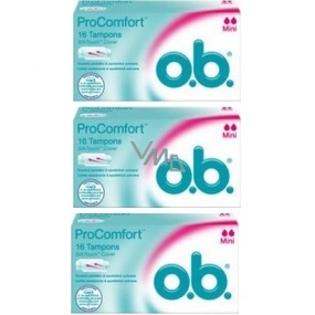 o.b. ProComfort Mini Tampons 3 x 16 Stück