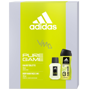 Adidas Pure Game Eau de Toilette 50 ml + Duschgel 250 ml, Geschenkset für Männer