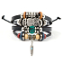 Mehrschichtiges Lederarmband, Eule + Federsymbol, größenverstellbar