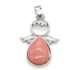 Avanturin rosa Engel Schutzengel Anhänger Naturstein 3,5 x 2,5 mm, Stein des Glücks und des Wohlstandes