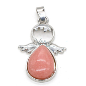 Avanturin rosa Engel Schutzengel Anhänger Naturstein 3,5 x 2,5 mm, Stein des Glücks und des Wohlstandes