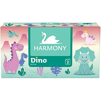 Harmony Dino 2-lagige Papiertaschentücher in der Box, 150 Stück