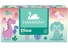 Harmony Dino 2-lagige Papiertaschentücher in der Box, 150 Stück