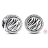 Charm Sterling Silber 925 Charm mit Zebradruck, Perle auf Armband Tier