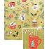 Nekupto Weihnachtsgeschenkpapier 70 x 200 cm Gold, Tassen, Zweige, Sterne