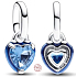 Charms Sterling Silber 925 Blue Heart - Mini Medaillon, Anhänger für Liebesarmband