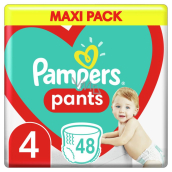 Pampers Pants Maxi Packung Größe 4, 9 - 15 kg Windeln 48 Stück