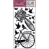 Wandaufkleber Fahrrad mit Blume 60 x 32 cm