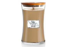 WoodWick Gilded Sands - Goldene Sande Duftkerze mit Holzdocht und Deckel Glas groß 609 g