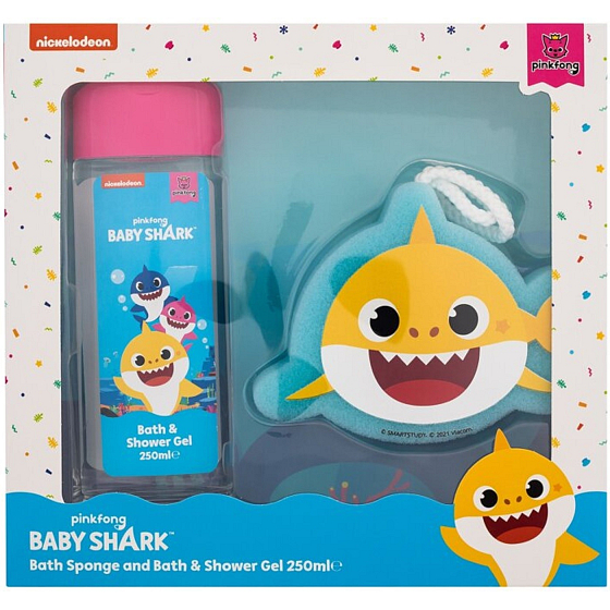 Pinkfong Baby Shark Kinder Duschgel und Schaum + Schwamm 250 ml