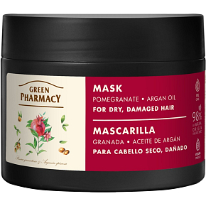 Green Pharmacy Granatapfel Maske für trockenes und geschädigtes Haar 300 ml