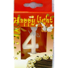 Happy Light Cake Kerze Nummer 4 in einer Box