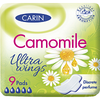 Carin Ultra Wings Kamille Damenbinden, 9 Stk