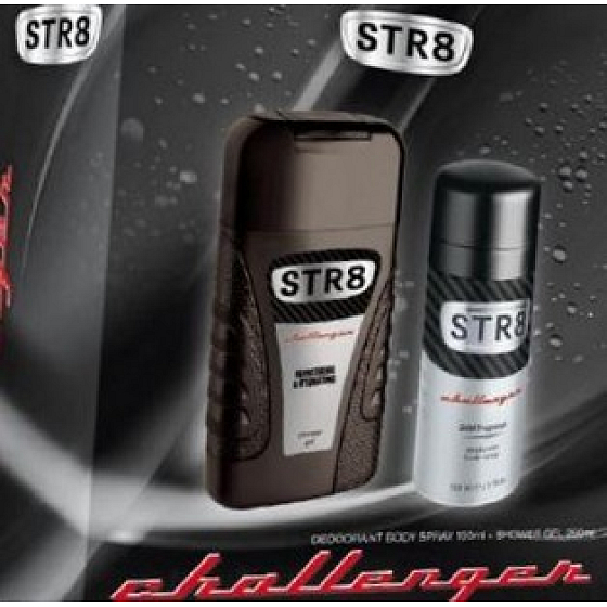 Str8 Challenger Duschgel 250 ml + Deodorant Spray 150 ml, Kosmetikset