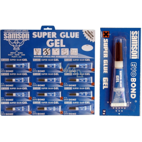 Samson Super Glue Gel Sekundenkleber blau 12 x 3 g