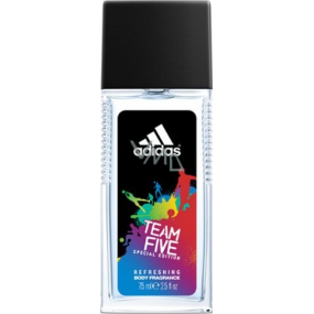 Adidas Team Five parfümiertes Deodorantglas für Männer 75 ml