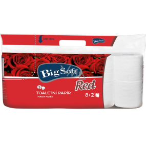 Big Soft Red Toilettenpapier Weiß 200 Schnipsel 3lagig 10 Stück