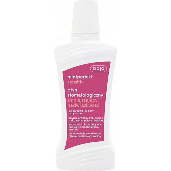 Ziaja Mintperfekt Sensitives Mundwasser reduziert Zahnüberempfindlichkeit 500 ml