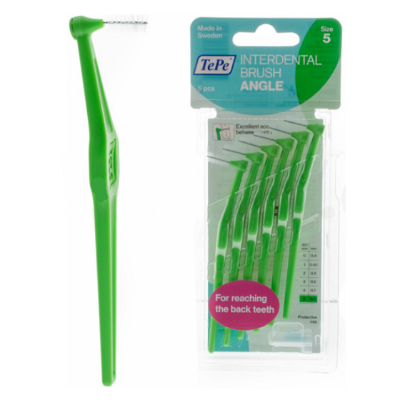 TePe Angle Interdentalbürsten 0,8 mm grün 6 Stück