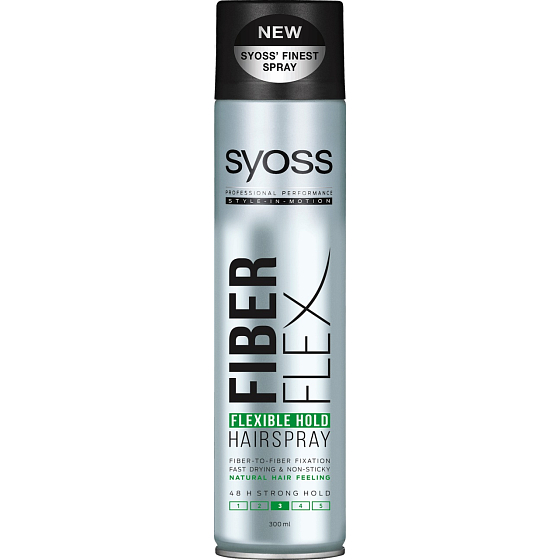 Syoss Fiberflex Flexible Hold 48h starkes Fixierungs-Haarspray 300 ml
