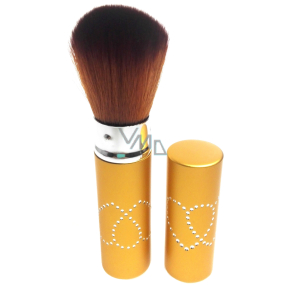 Kosmetikpinsel mit synthetischen Borsten für Puder mit Goldkappe 11 cm 30450-06