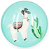 Nekupto Magnet Türkis Rad Lama, Kaktus 4 cm
