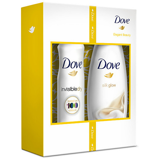 Dove Silk Glow Nährendes Duschgel 250 ml + Invisible Dry Antitranspirant Spray 150 ml