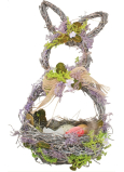 Weidenkorb mit Lavendel, Hasenform 29 cm